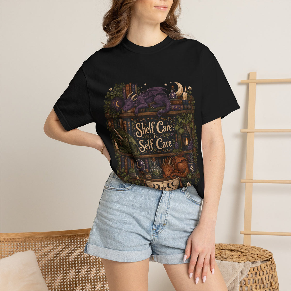 Shelf Care is Self Care Romantasy Reader T-Shirt