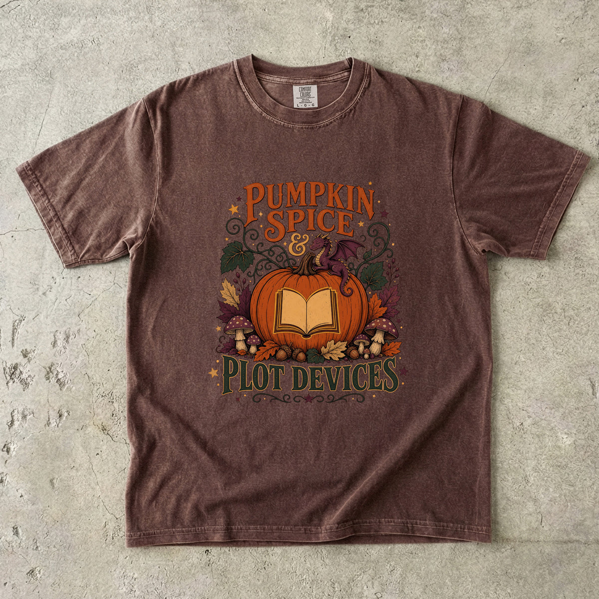 Pumpkin Spice & Plot Devices Romantasy Reader T-Shirt