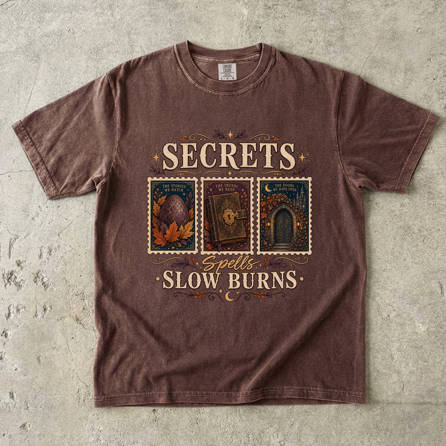 Secrets, Spells & Slow Burns Romantasy Reader T-Shirt