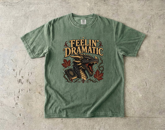 Feelin’ Dramatic Dragon Romantasy Reader T-Shirt