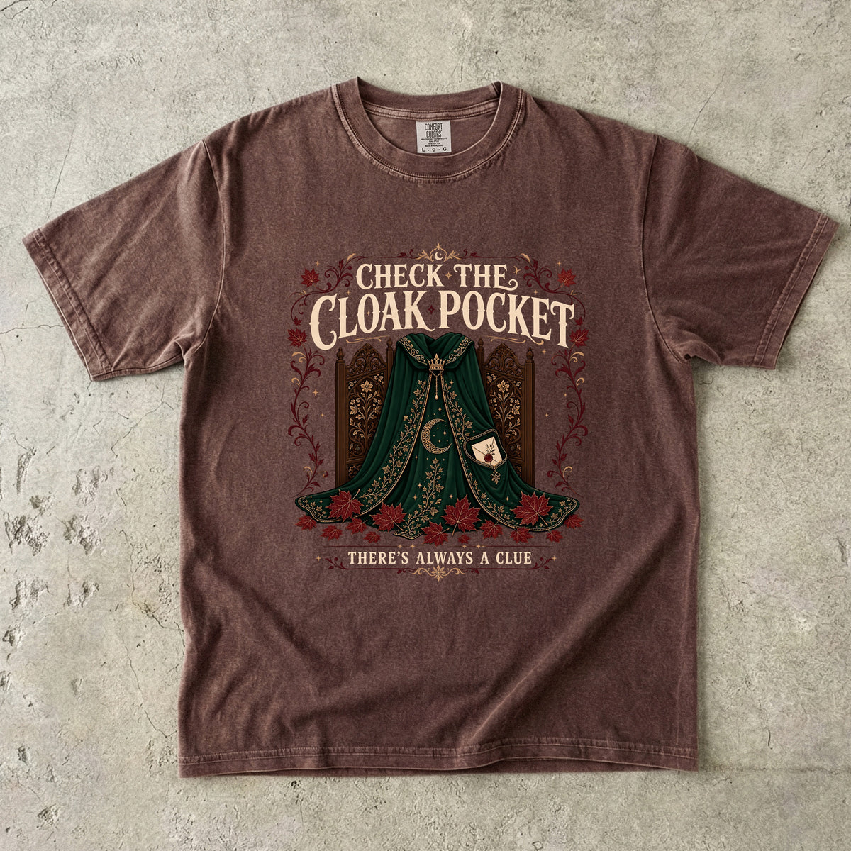 Check the Cloak Pocket Romantasy Reader T-Shirt