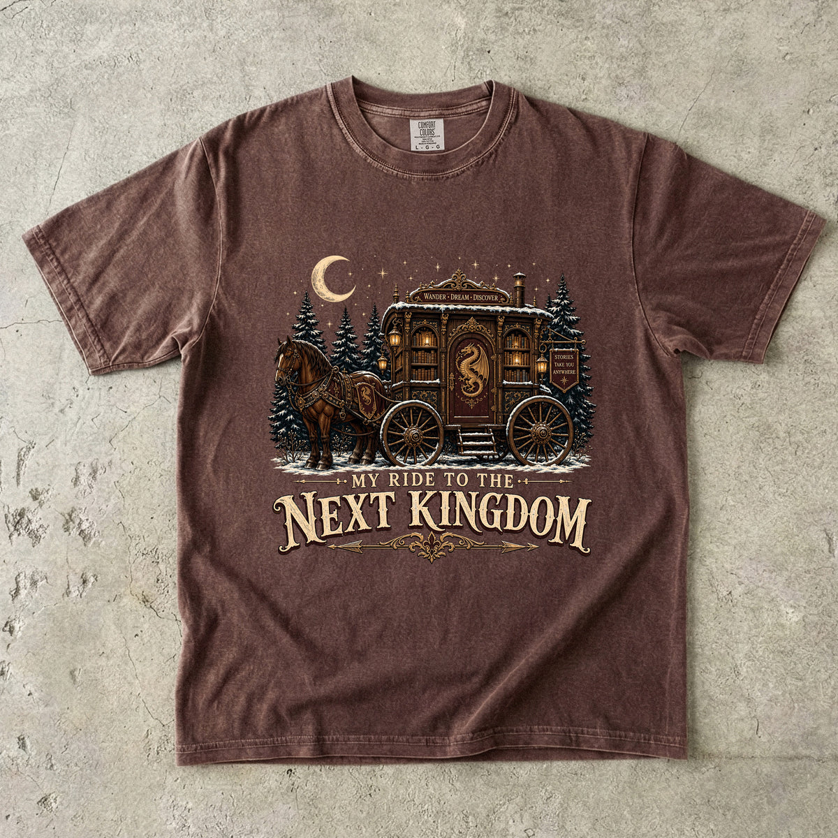 My Ride to the Next Kingdom Romantasy Reader T-Shirt