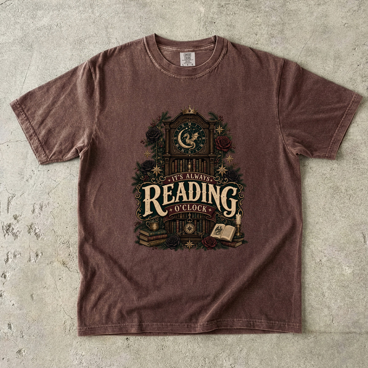 It’s Always Reading O’Clock Romantasy Reader T-Shirt