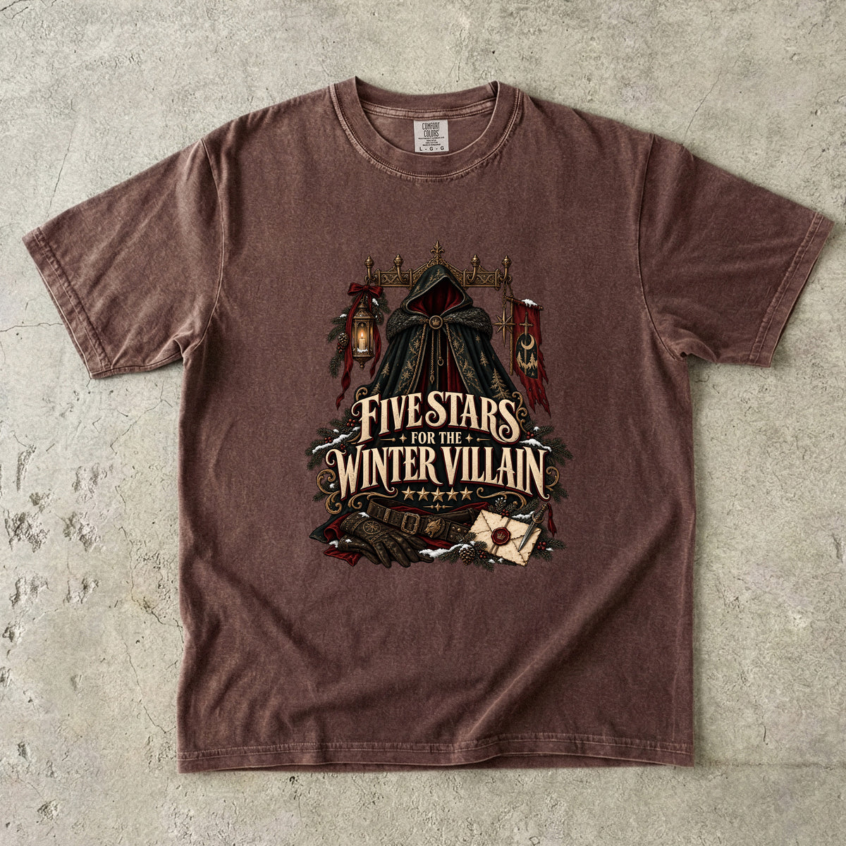 Five Stars for the Winter Villain Romantasy Reader T-Shirt