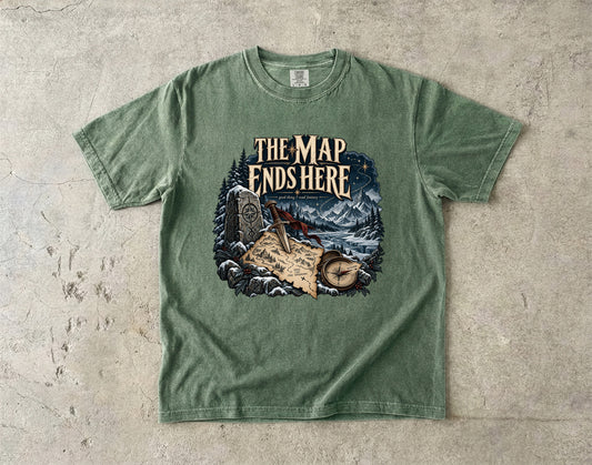 The Map Ends Here Romantasy Reader T-Shirt
