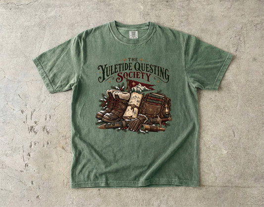 The Yuletide Questing Society Romantasy Reader T-Shirt