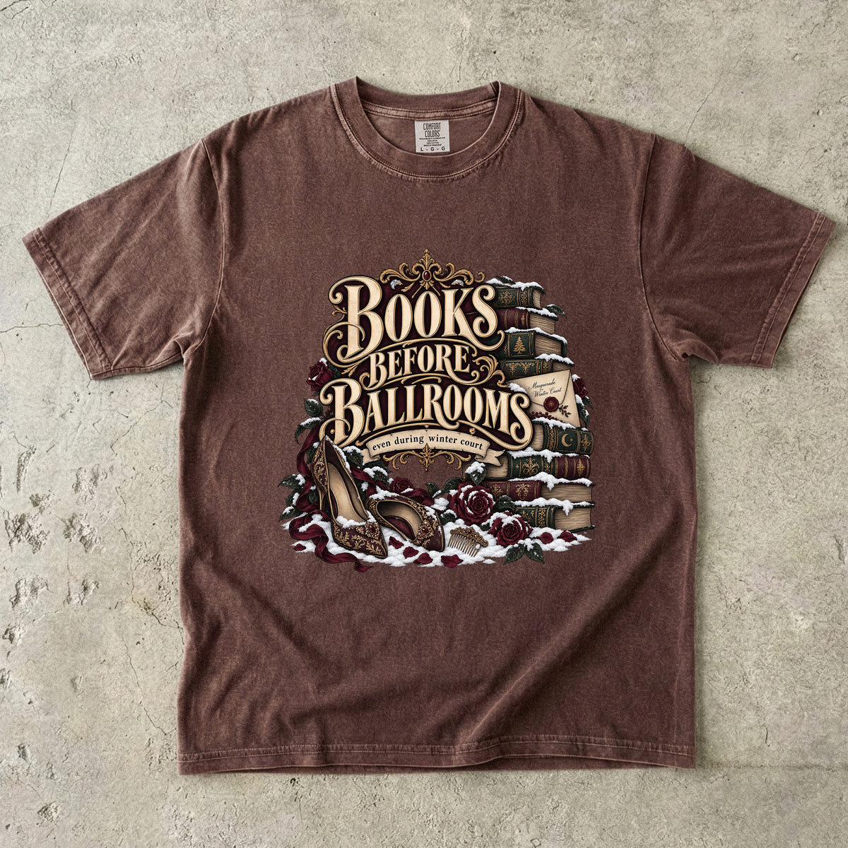 Books Before Ballrooms Romantasy Reader T-Shirt