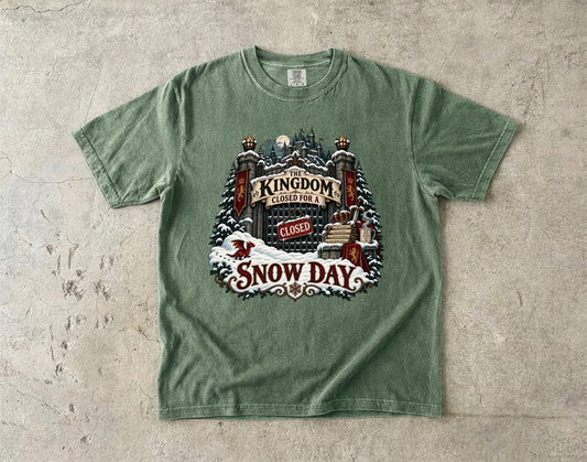 The Kingdom Closed for a Snow Day Romantasy Reader T-Shirt