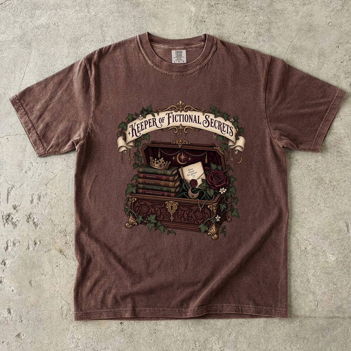 Keeper of Fictional Secrets Romantasy Reader T-Shirt