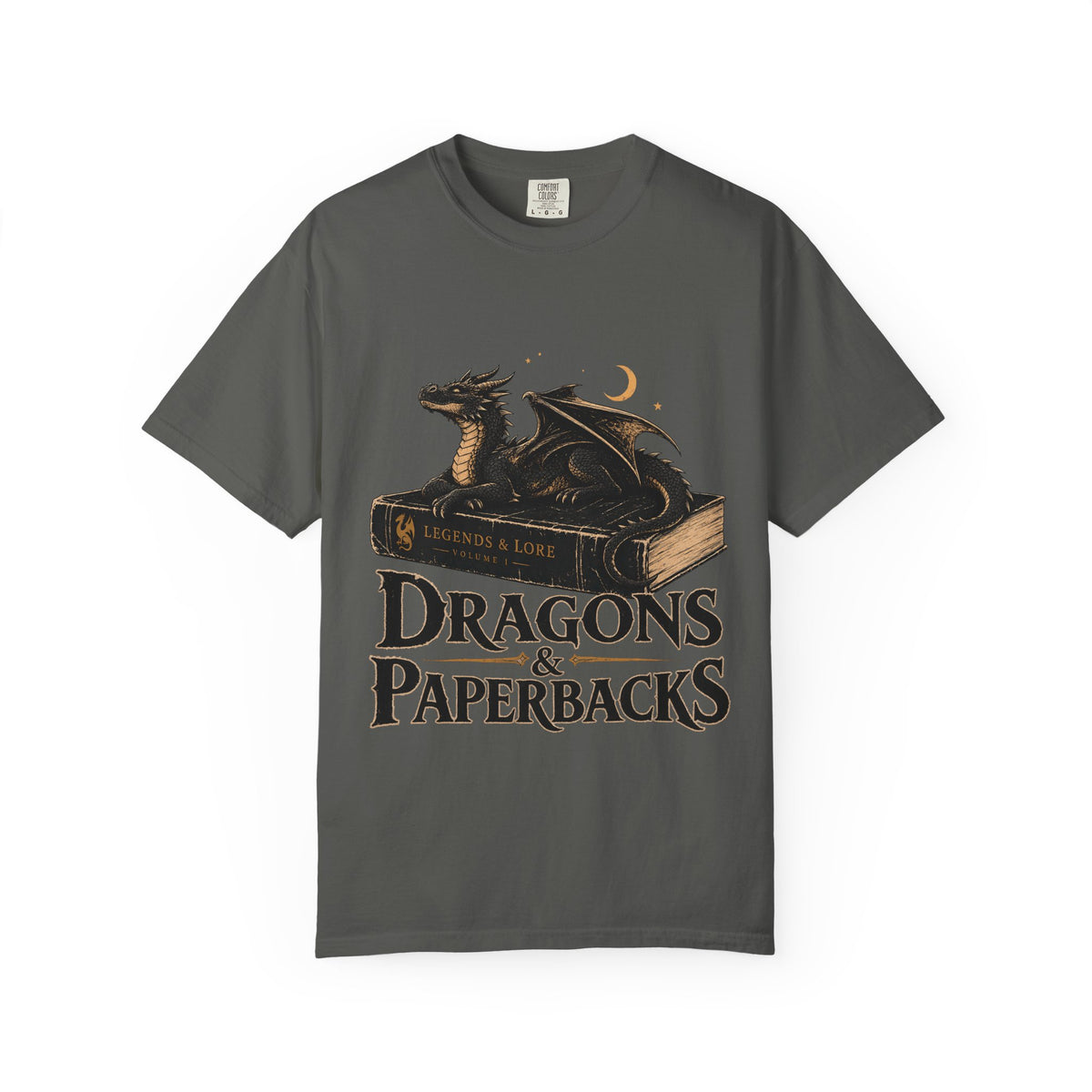 Dragons & Paperbacks Romantasy Reader T-Shirt