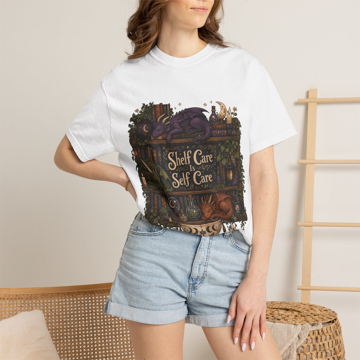 Shelf Care is Self Care Romantasy Reader T-Shirt