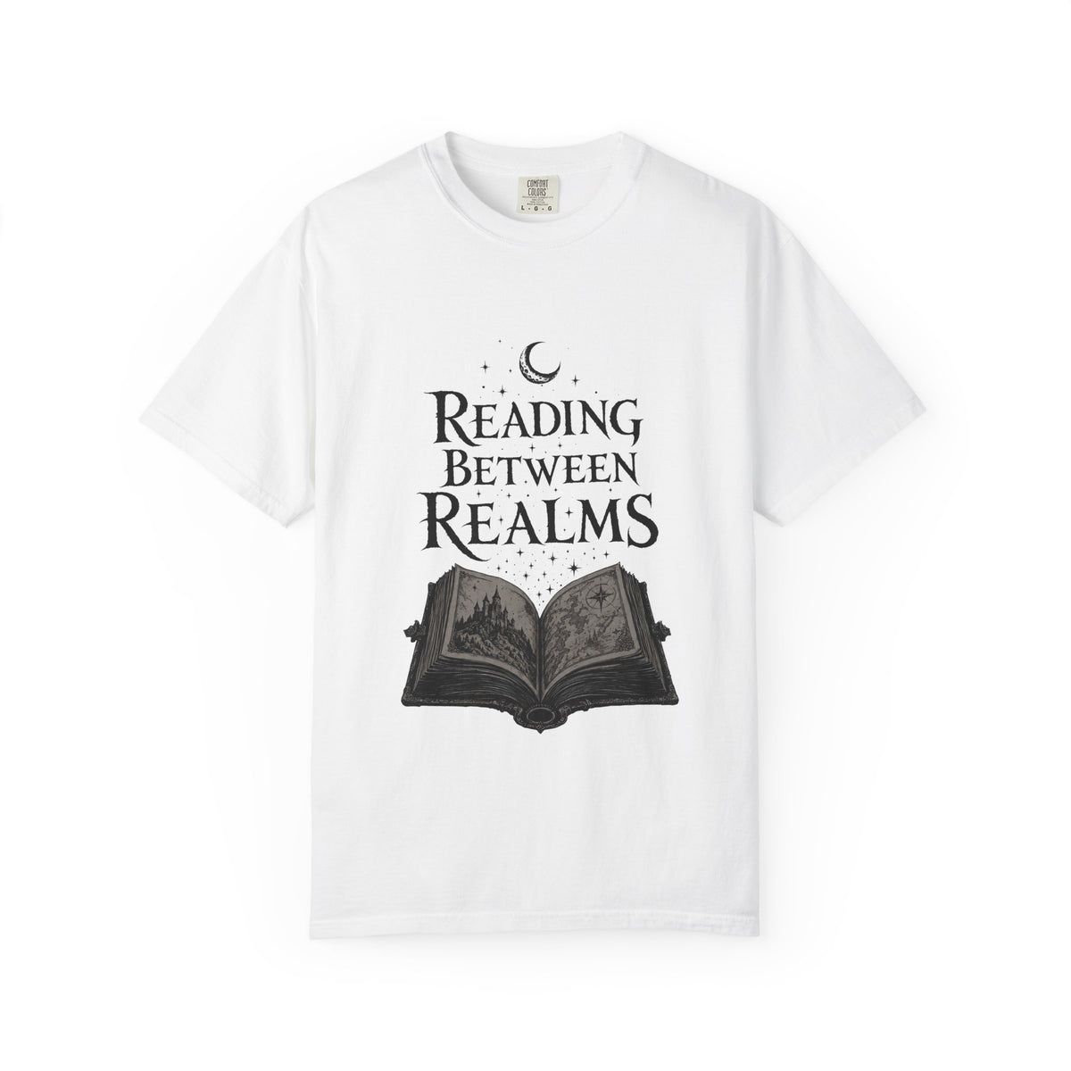 Reading Between Realms Romantasy Reader T-Shirt