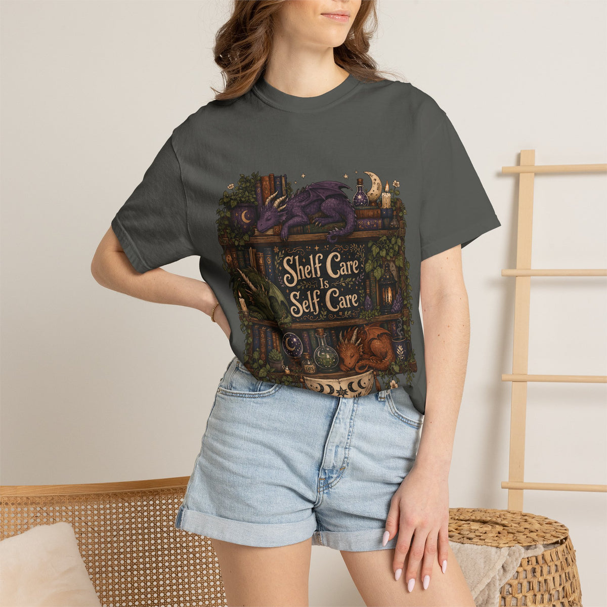Shelf Care is Self Care Romantasy Reader T-Shirt
