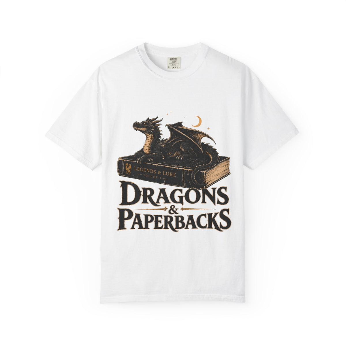 Dragons & Paperbacks Romantasy Reader T-Shirt