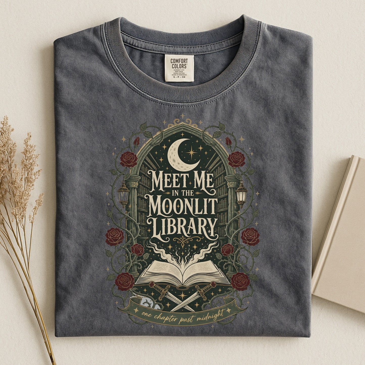 Moonlit Library T-Shirt