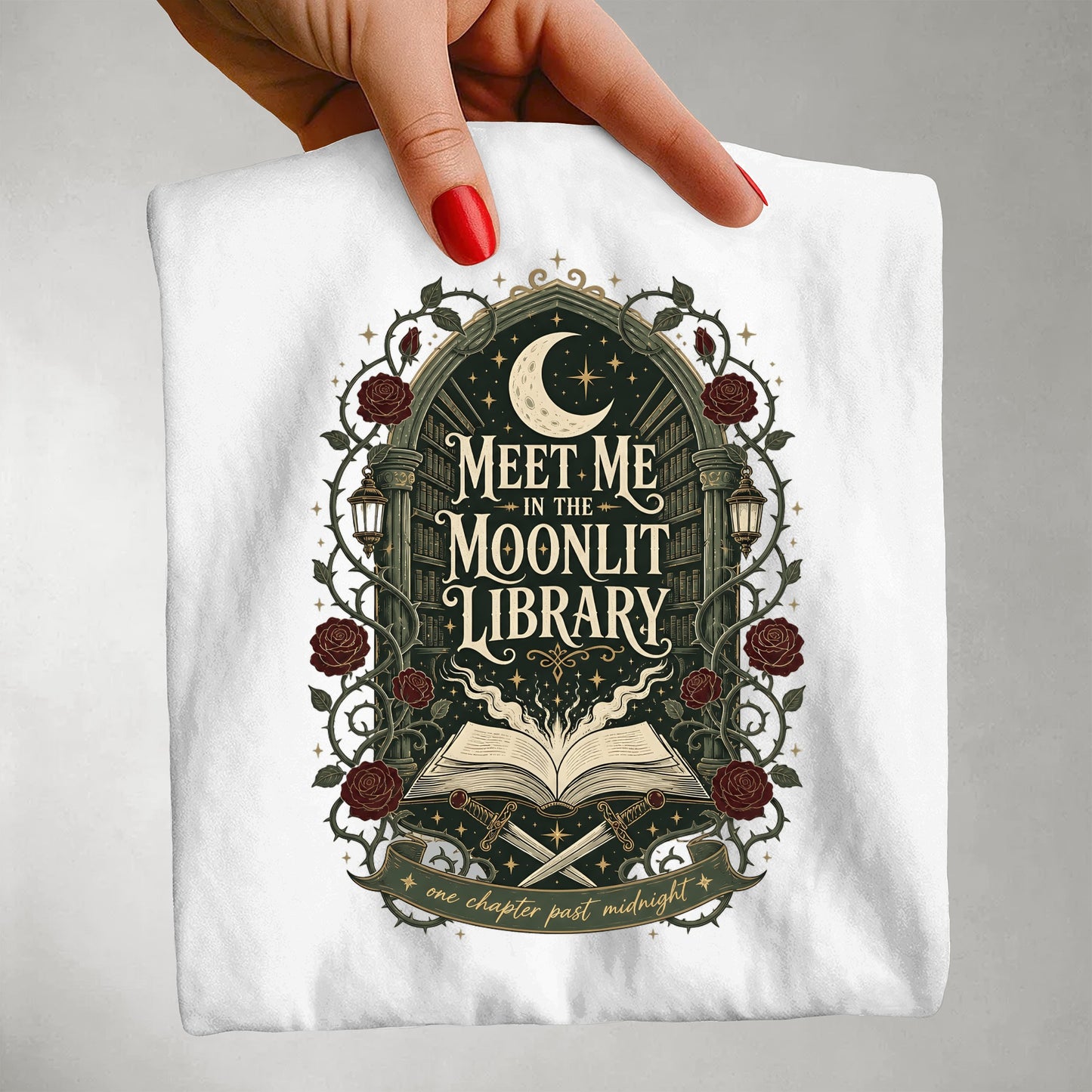 Moonlit Library T-Shirt
