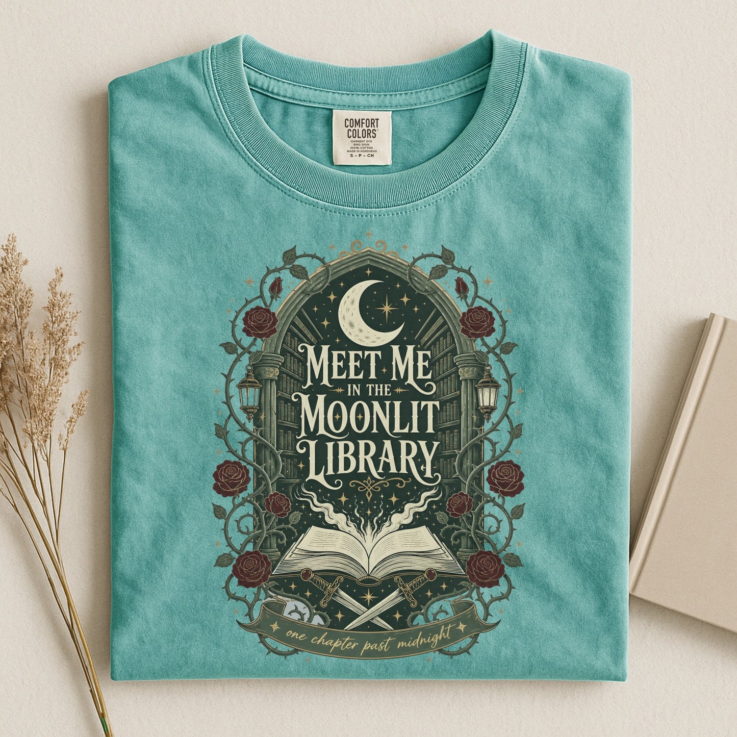 Moonlit Library T-Shirt