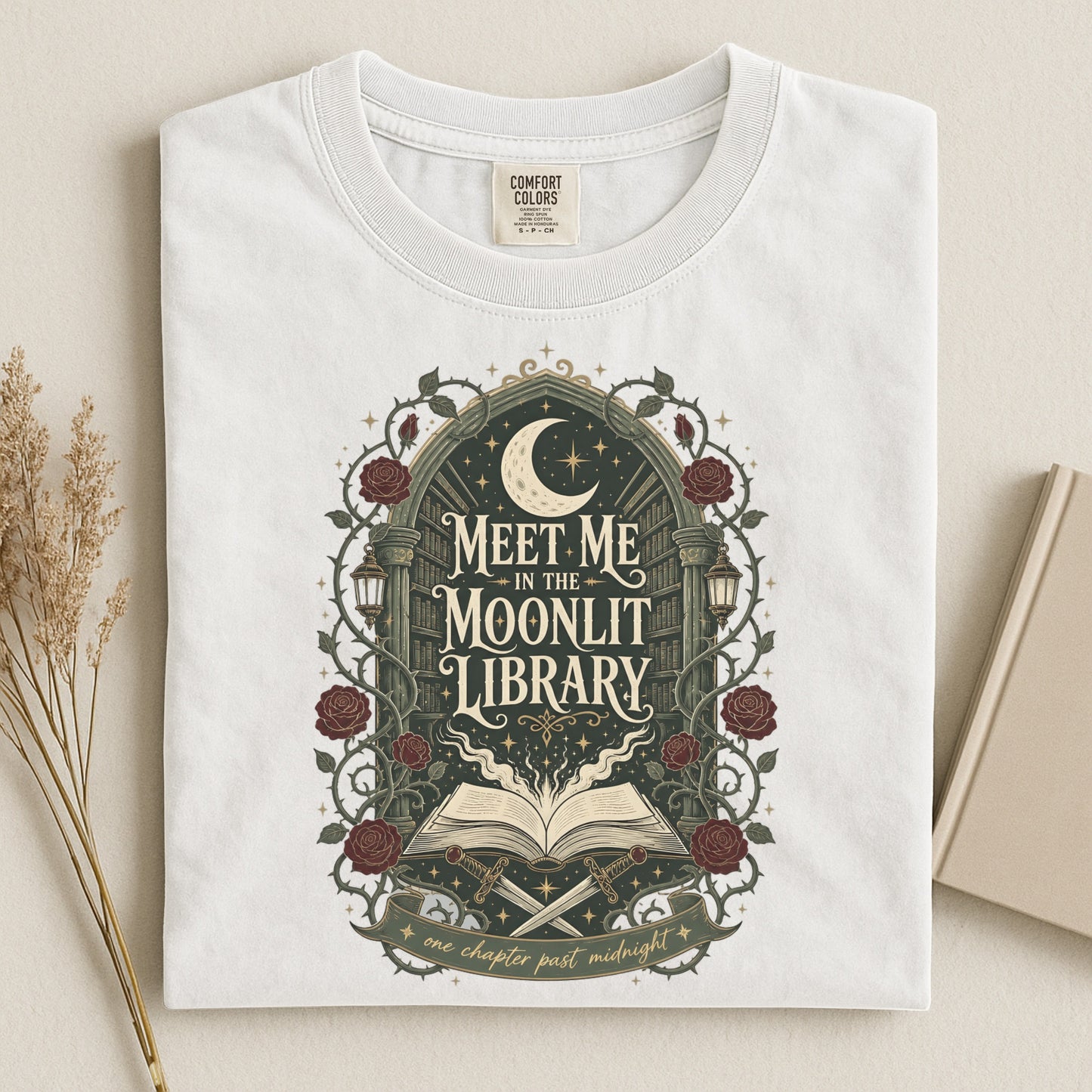 Moonlit Library T-Shirt