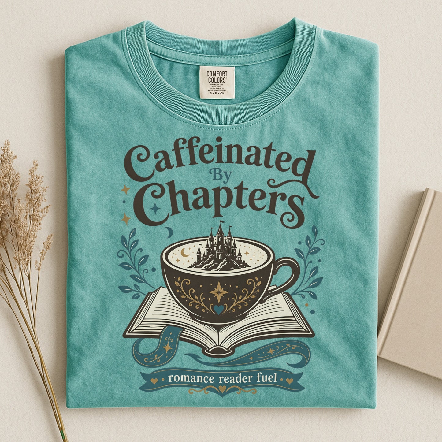 Caffeinated by Chapters Romantasy Reader T-Shirt