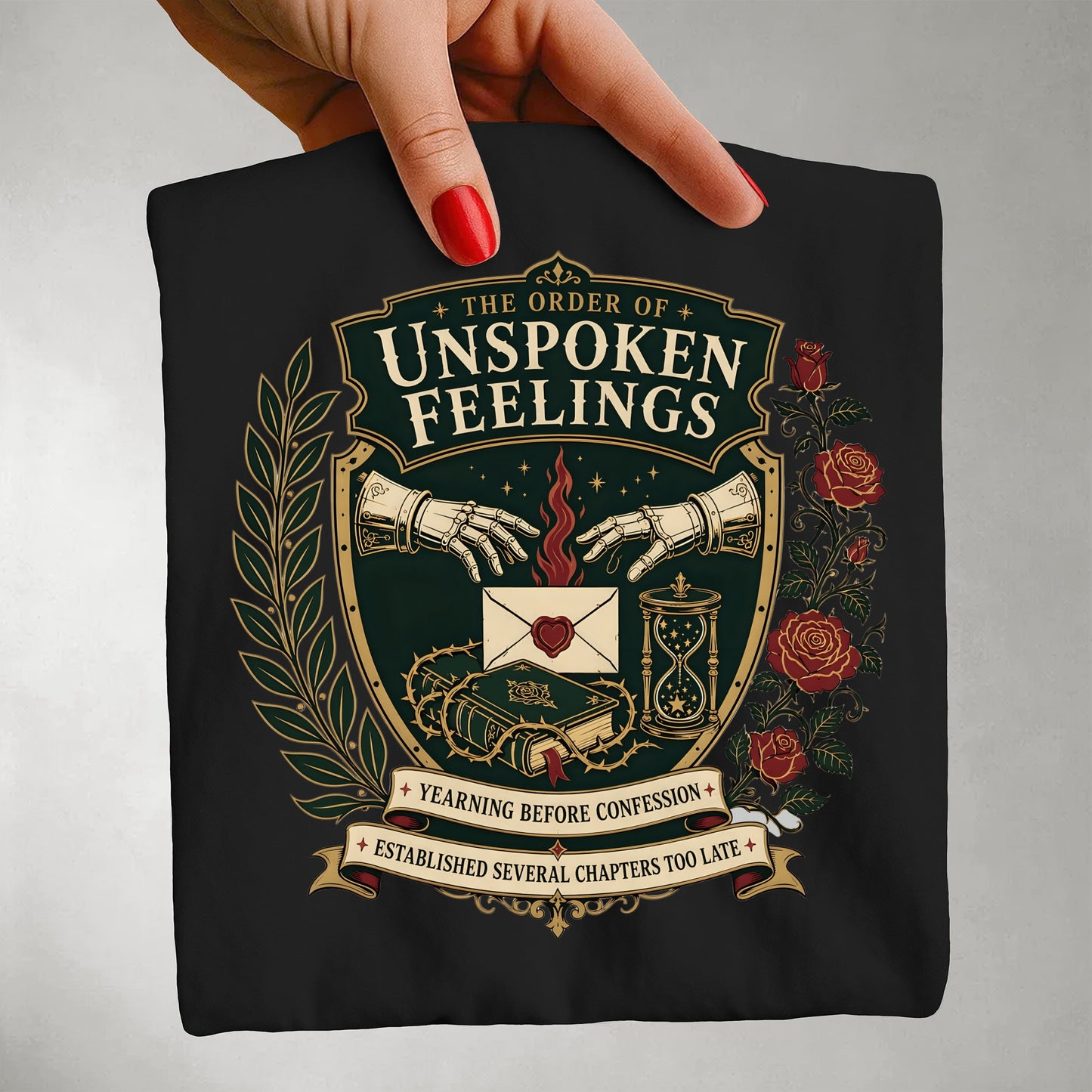 The Order of Unspoken Feelings Romantasy Reader T-Shirt