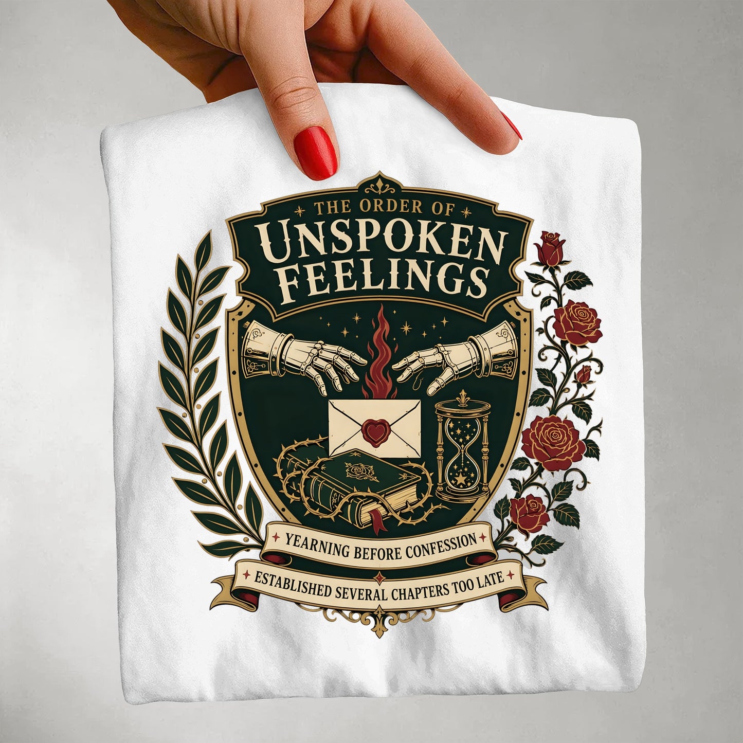 The Order of Unspoken Feelings Romantasy Reader T-Shirt