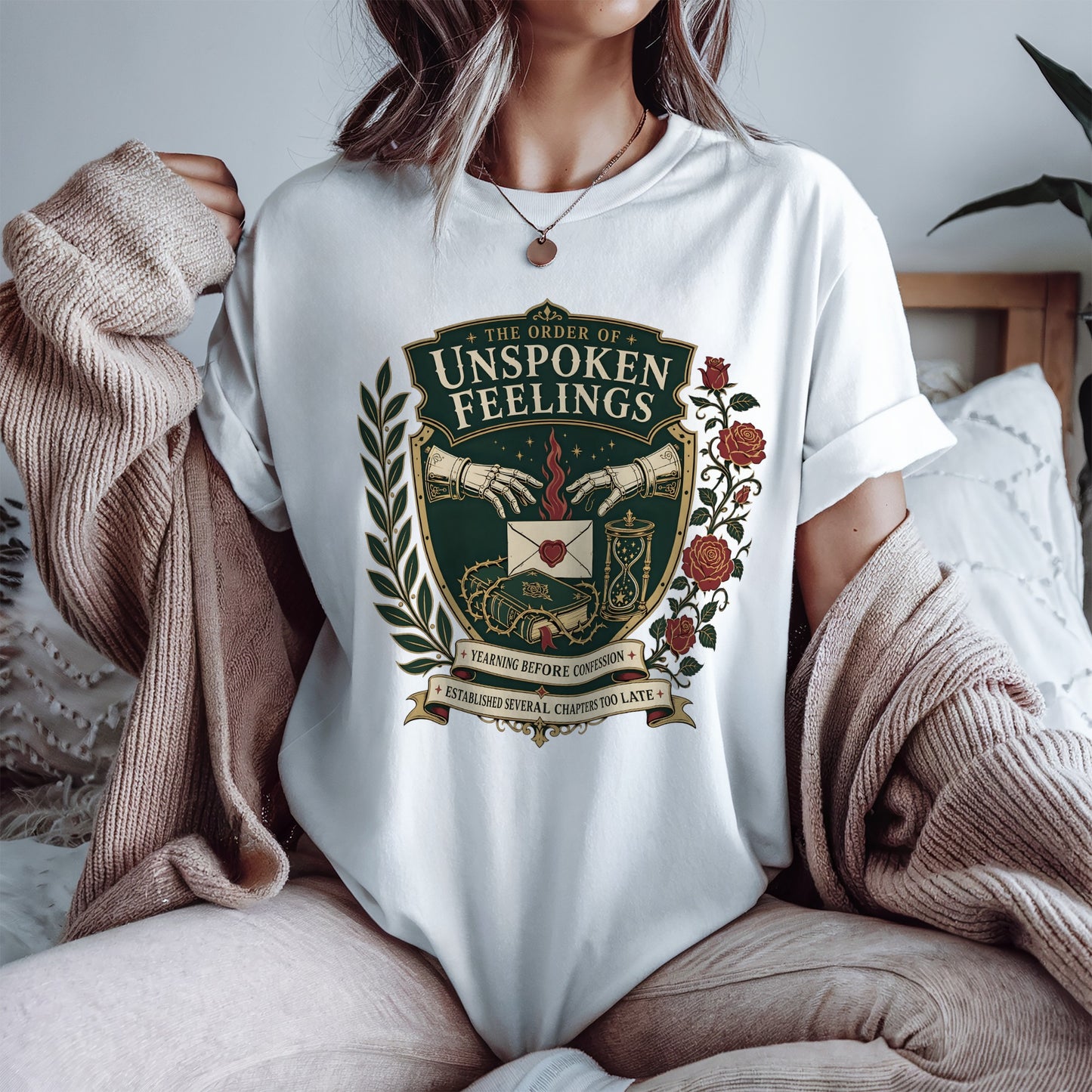 The Order of Unspoken Feelings Romantasy Reader T-Shirt