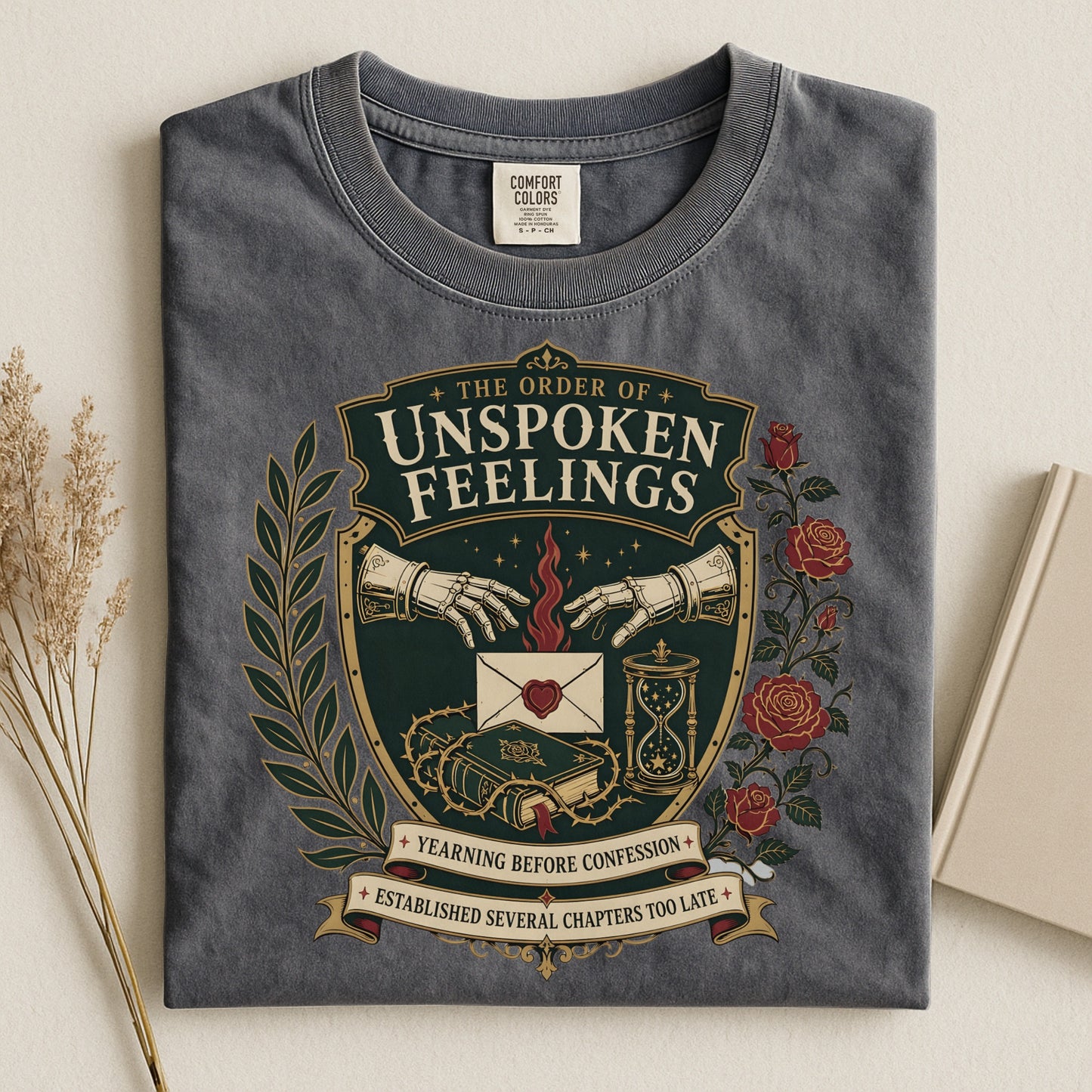The Order of Unspoken Feelings Romantasy Reader T-Shirt