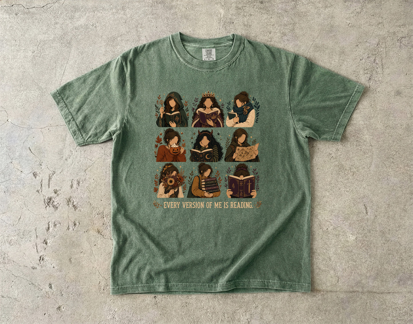 Every Version of Me Is Reading Romantasy Reader T-Shirt