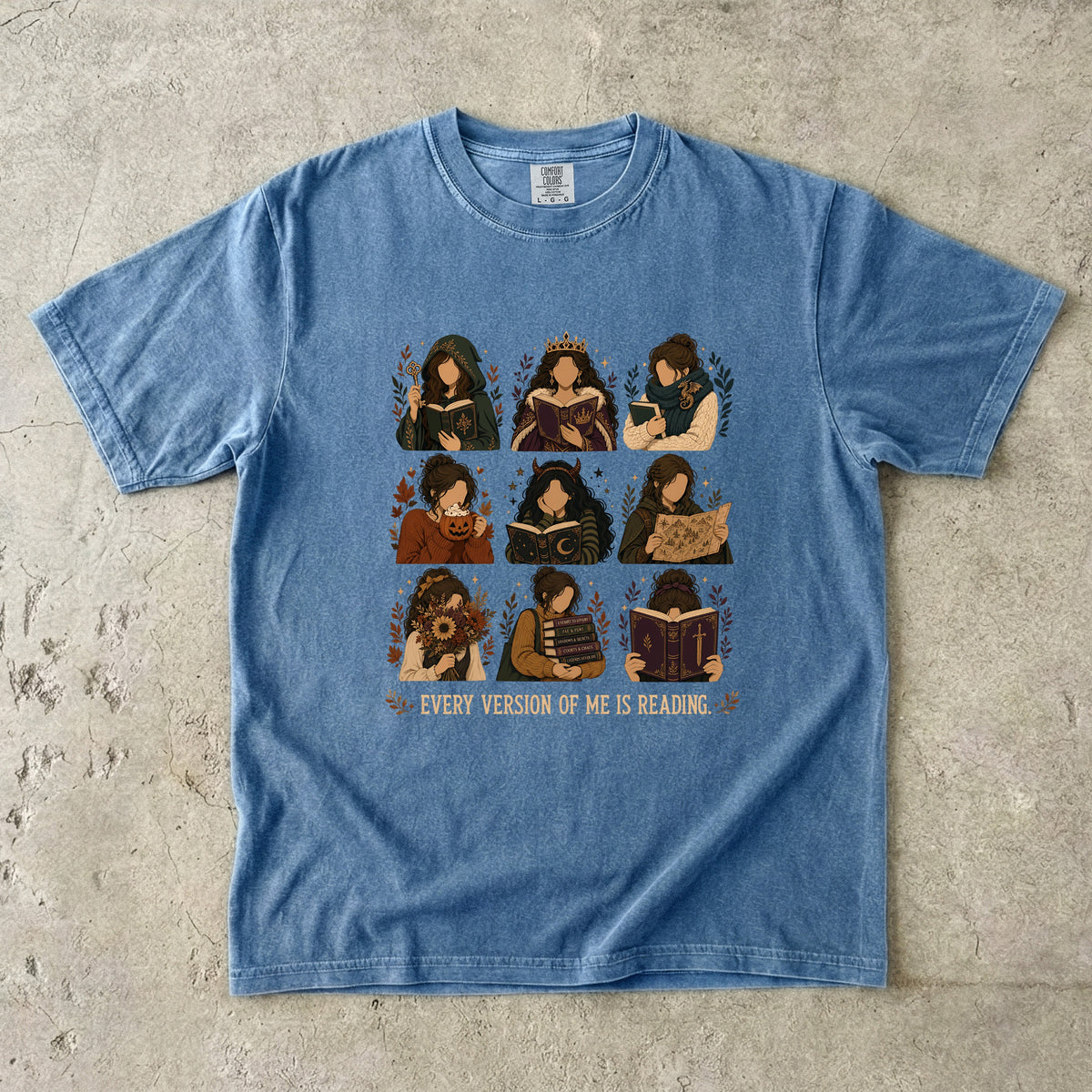 Every Version of Me Is Reading Romantasy Reader T-Shirt