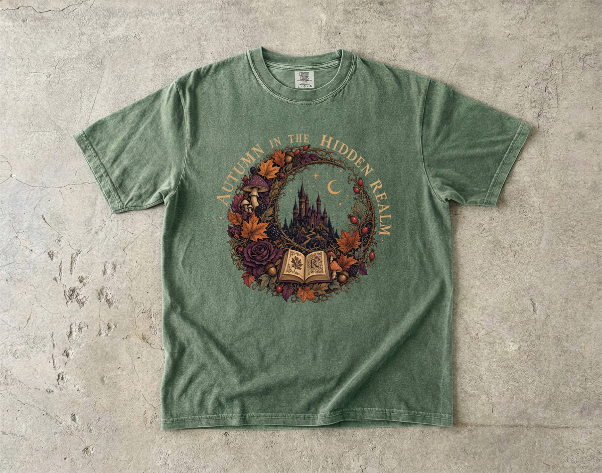 Autumn in the Hidden Realm Romantasy Reader T-Shirt
