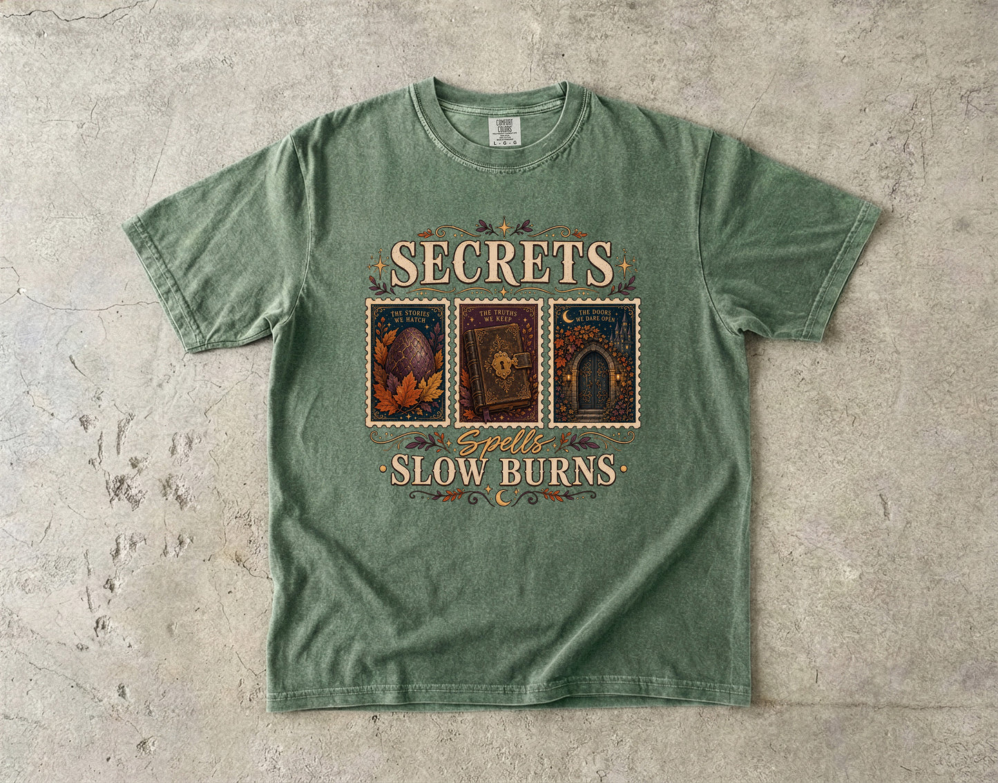 Secrets, Spells & Slow Burns Romantasy Reader T-Shirt