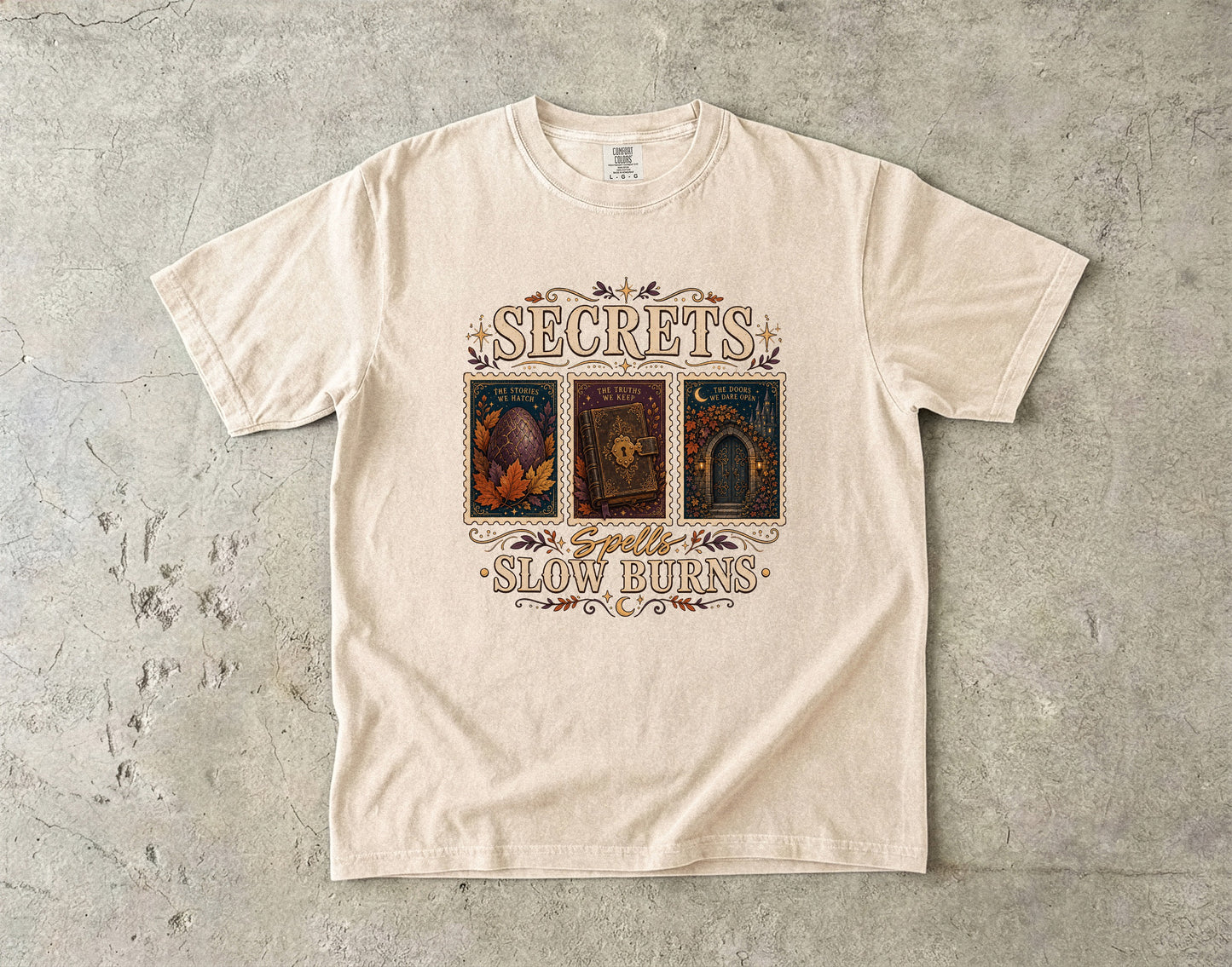 Secrets, Spells & Slow Burns Romantasy Reader T-Shirt