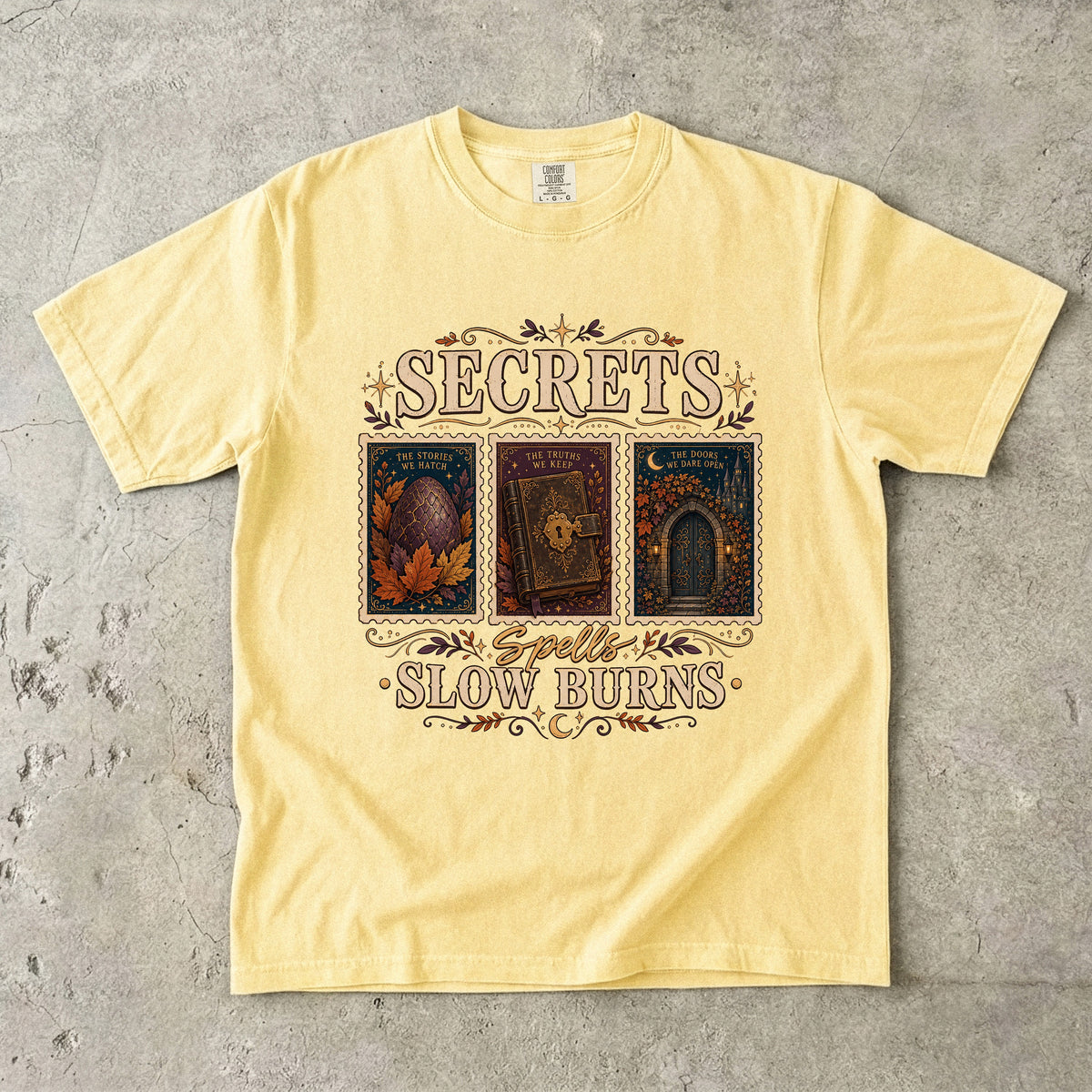 Secrets, Spells & Slow Burns Romantasy Reader T-Shirt
