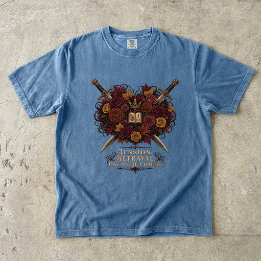 Tension. Betrayal. One More Chapter. Romantasy Reader T-Shirt