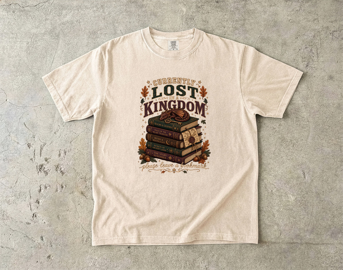 Currently Lost in a Kingdom T-Shirt for Romantasy Readers