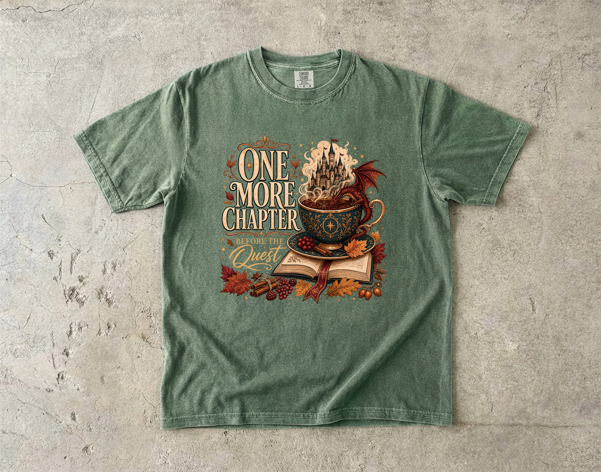 One More Chapter Before the Quest Romantasy Reader T-Shirt