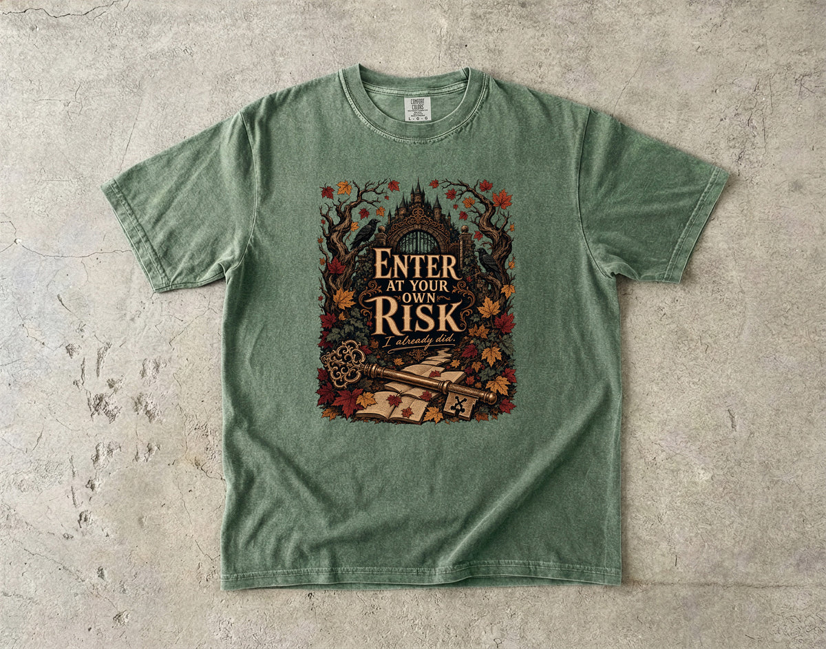 Enter at Your Own Risk Romantasy Reader T-Shirt