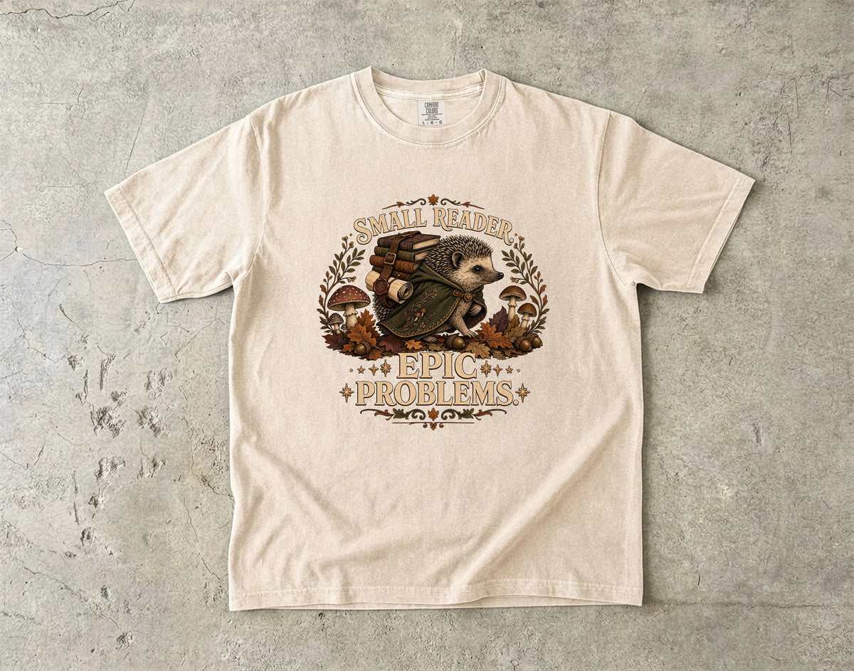 Small Reader, Epic Problems Romantasy Reader T-Shirt