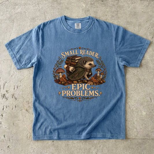 Small Reader, Epic Problems Romantasy Reader T-Shirt