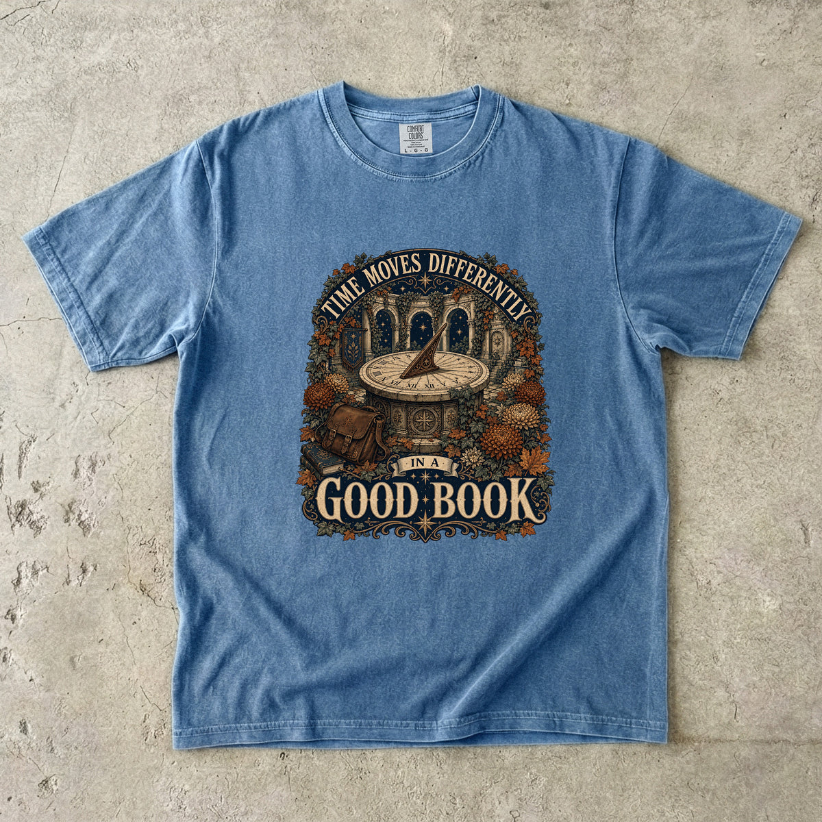Time Moves Differently in a Good Book Romantasy Reader T-Shirt