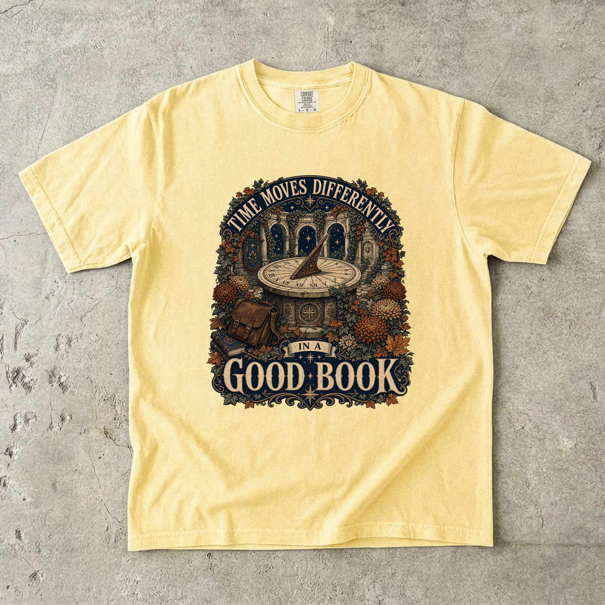 Time Moves Differently in a Good Book Romantasy Reader T-Shirt