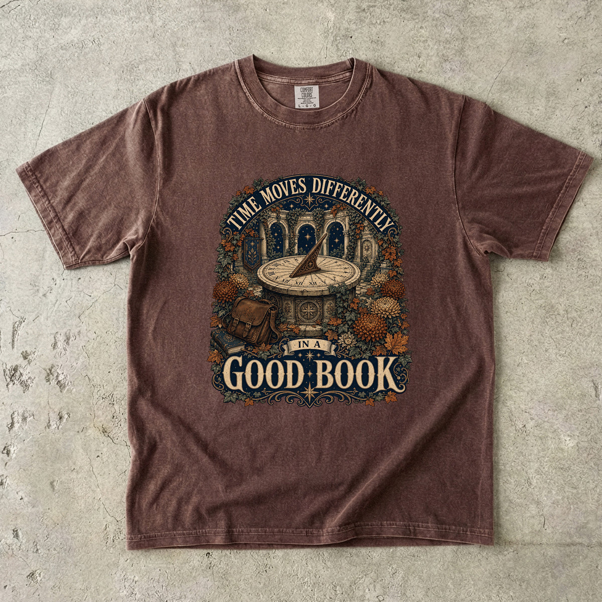 Time Moves Differently in a Good Book Romantasy Reader T-Shirt