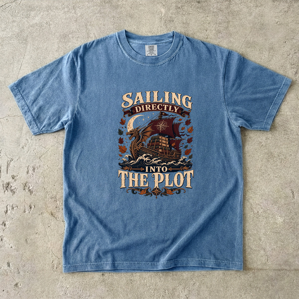 Sailing Directly Into the Plot Romantasy Reader T-Shirt