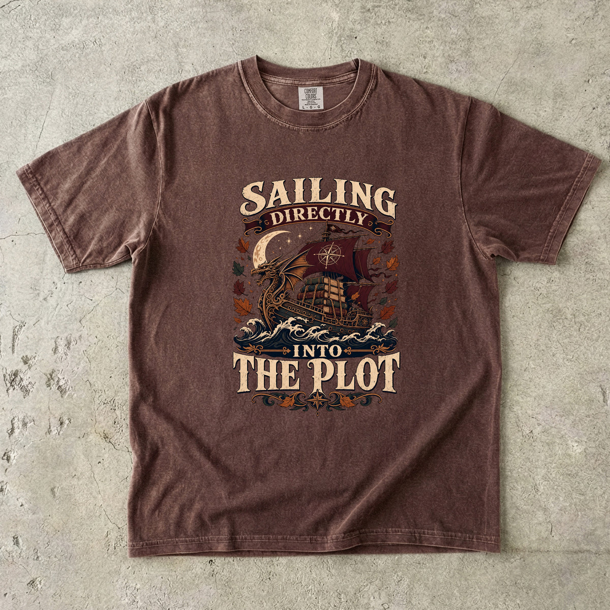 Sailing Directly Into the Plot Romantasy Reader T-Shirt