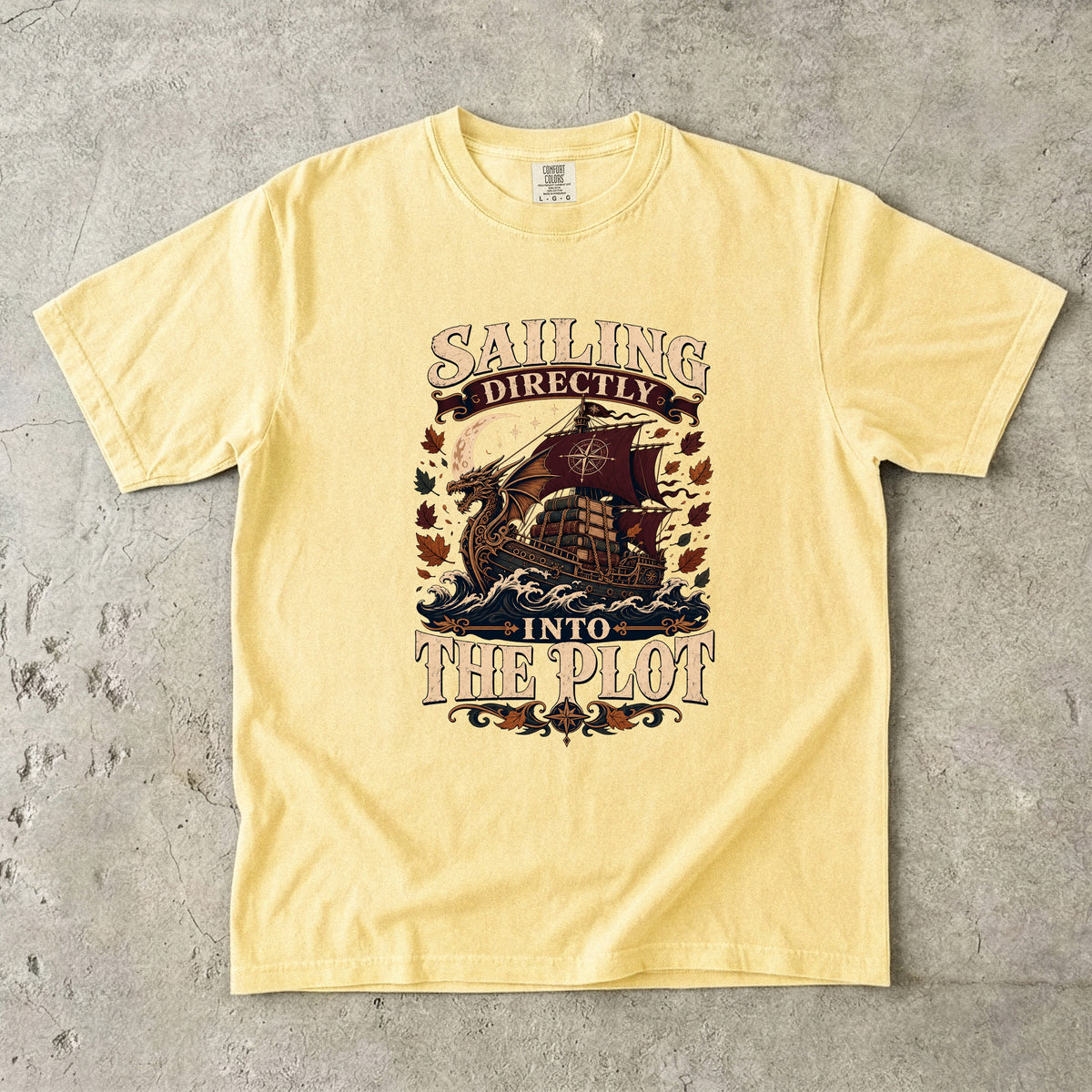Sailing Directly Into the Plot Romantasy Reader T-Shirt
