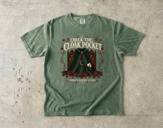 Check the Cloak Pocket Romantasy Reader T-Shirt