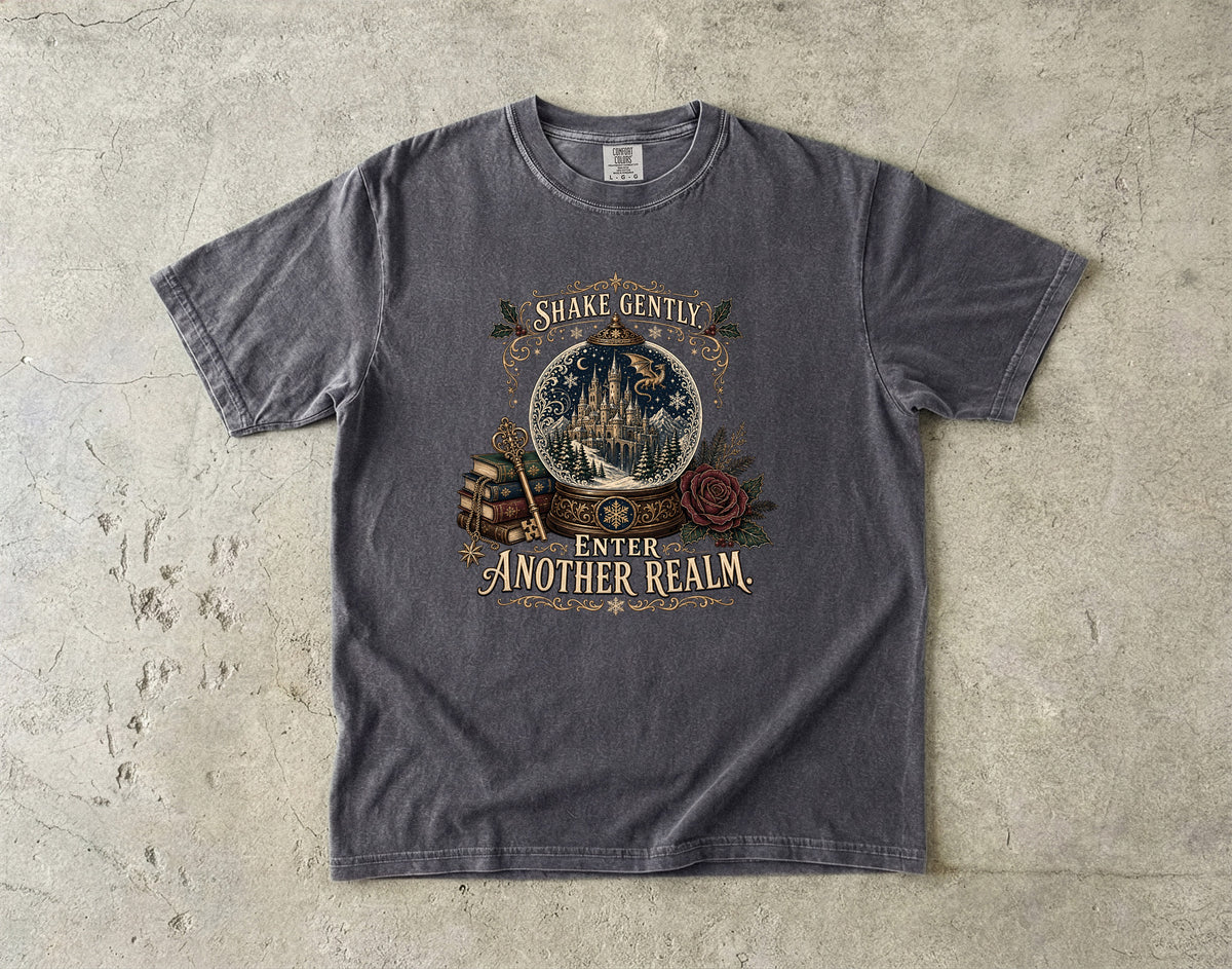 Shake Gently, Enter Another Realm Romantasy Reader T-Shirt