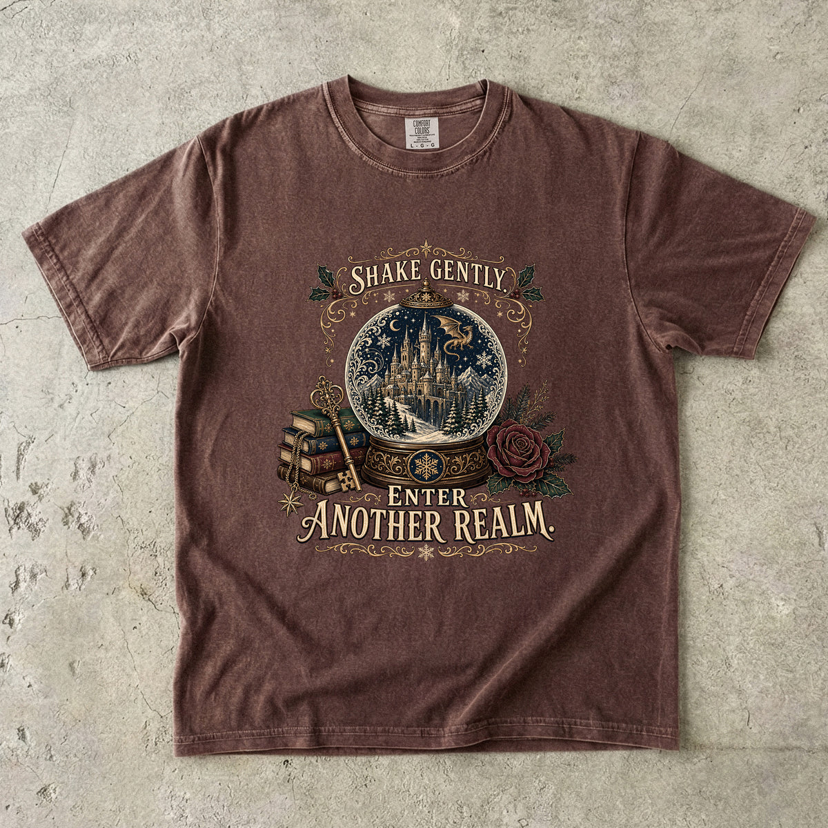 Shake Gently, Enter Another Realm Romantasy Reader T-Shirt