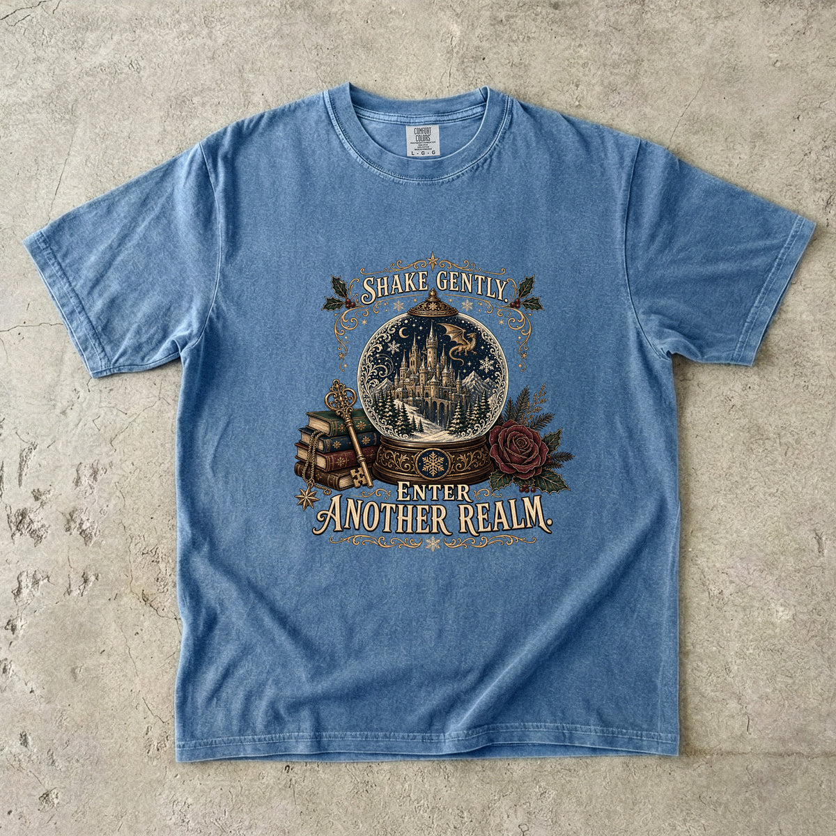 Shake Gently, Enter Another Realm Romantasy Reader T-Shirt