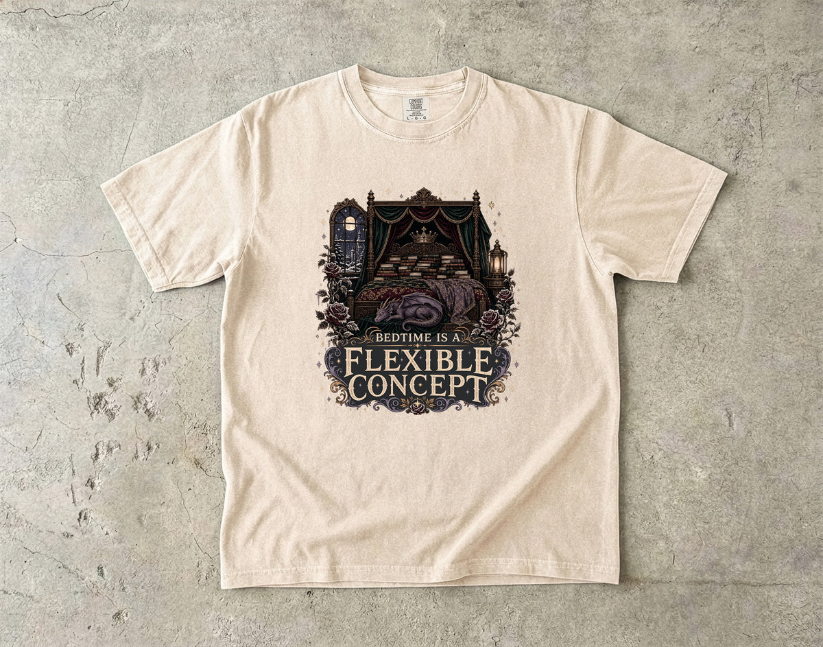 Bedtime Is a Flexible Concept Romantasy Reader T-Shirt